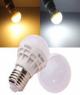 LED pære E27 3W, varm/kold hvid