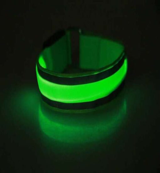 Refleksbaand LED groen