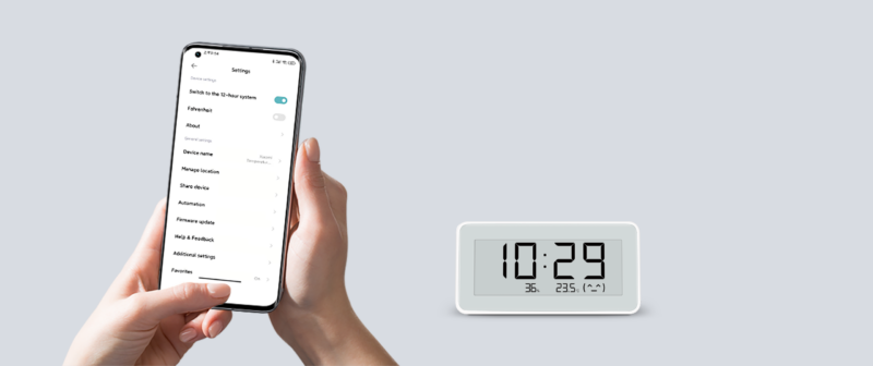 Xiaomi Mi Temperatur- og Luftfugtighedsmåler Monitor Ur Pro app