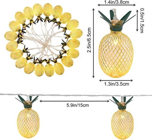 Ananas lyskæde batteridrevet specifikationer