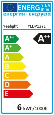 Yeelight Smart LED Glødepære E27 6W Standard datablad