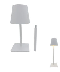 bordlampe genopladelig hvid