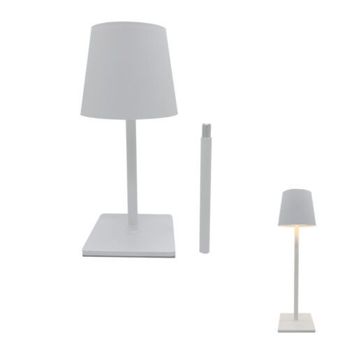 bordlampe genopladelig hvid