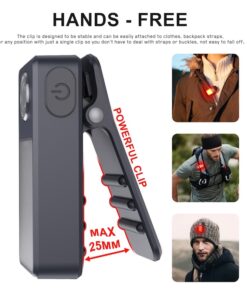 Clip-on LED Lygte Genopladelig 3-i-1