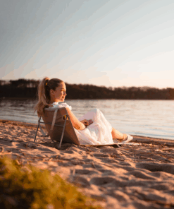 Foldbar Strandmåtte med Ryglæn
