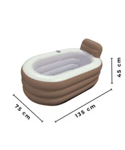 Oppustelig badekar mål