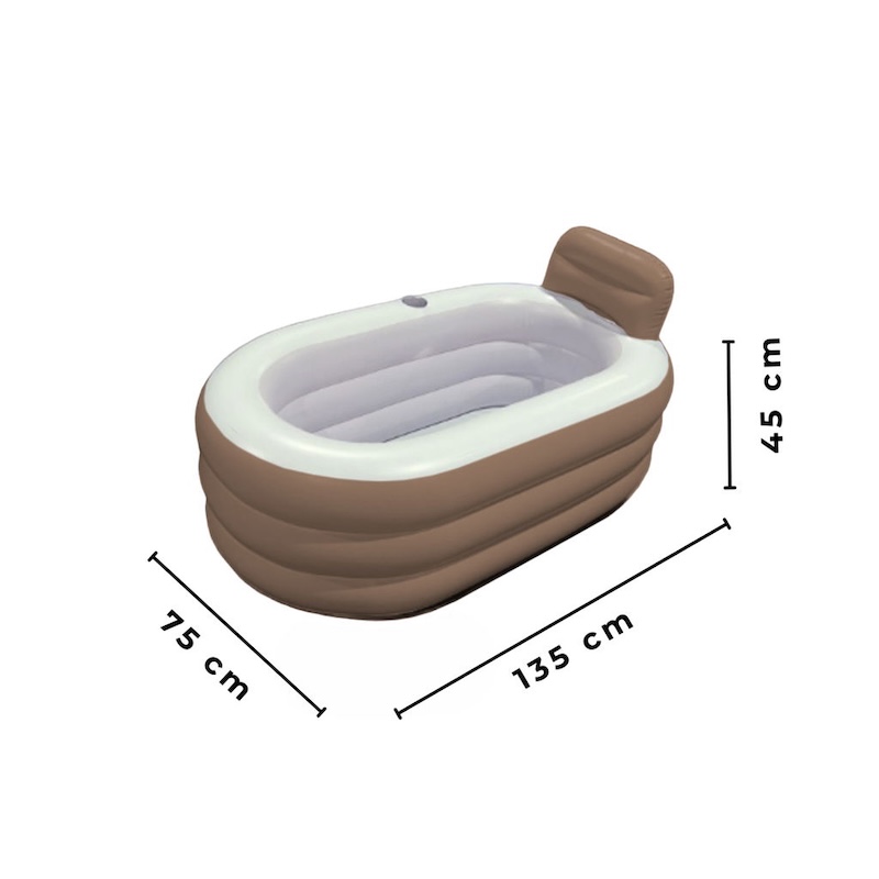 Oppustelig badekar mål Oppustelig badekar mål