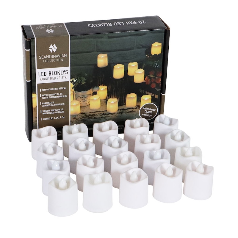 Små LED bloklys 2 Små LED bloklys 20 stk