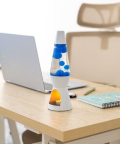 Lavalampe Fyrfadslys Hvid/blå