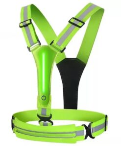 Refleksvest LED Genopladelig med Opbevaringslomme