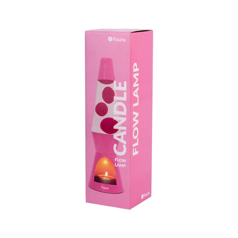 Lavalampe Fyrfadslys Pink emballage